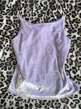 Vintage Lilac Velvet Camisole Tank Top